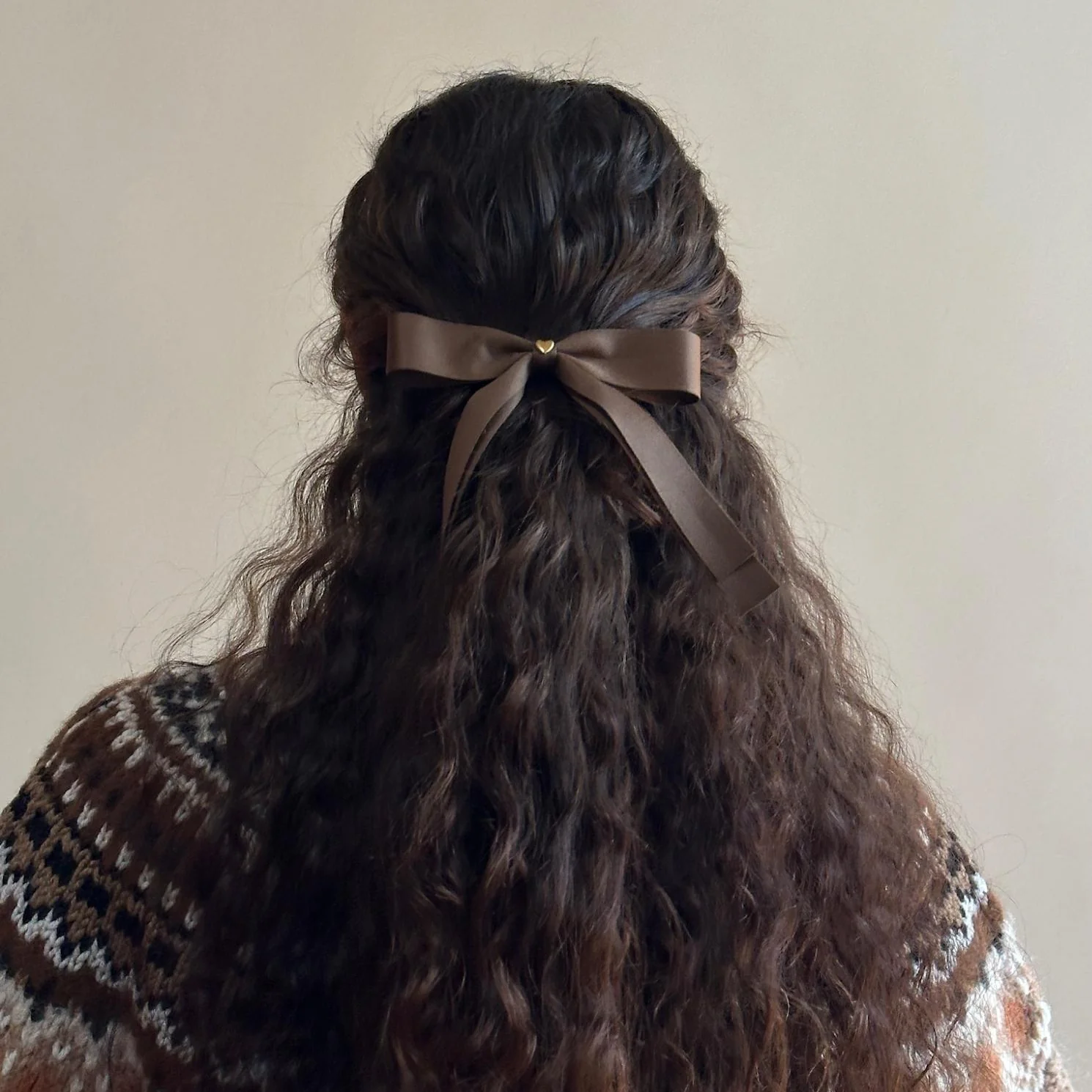 Bow Barrette in Toasted Sugar - Image 4