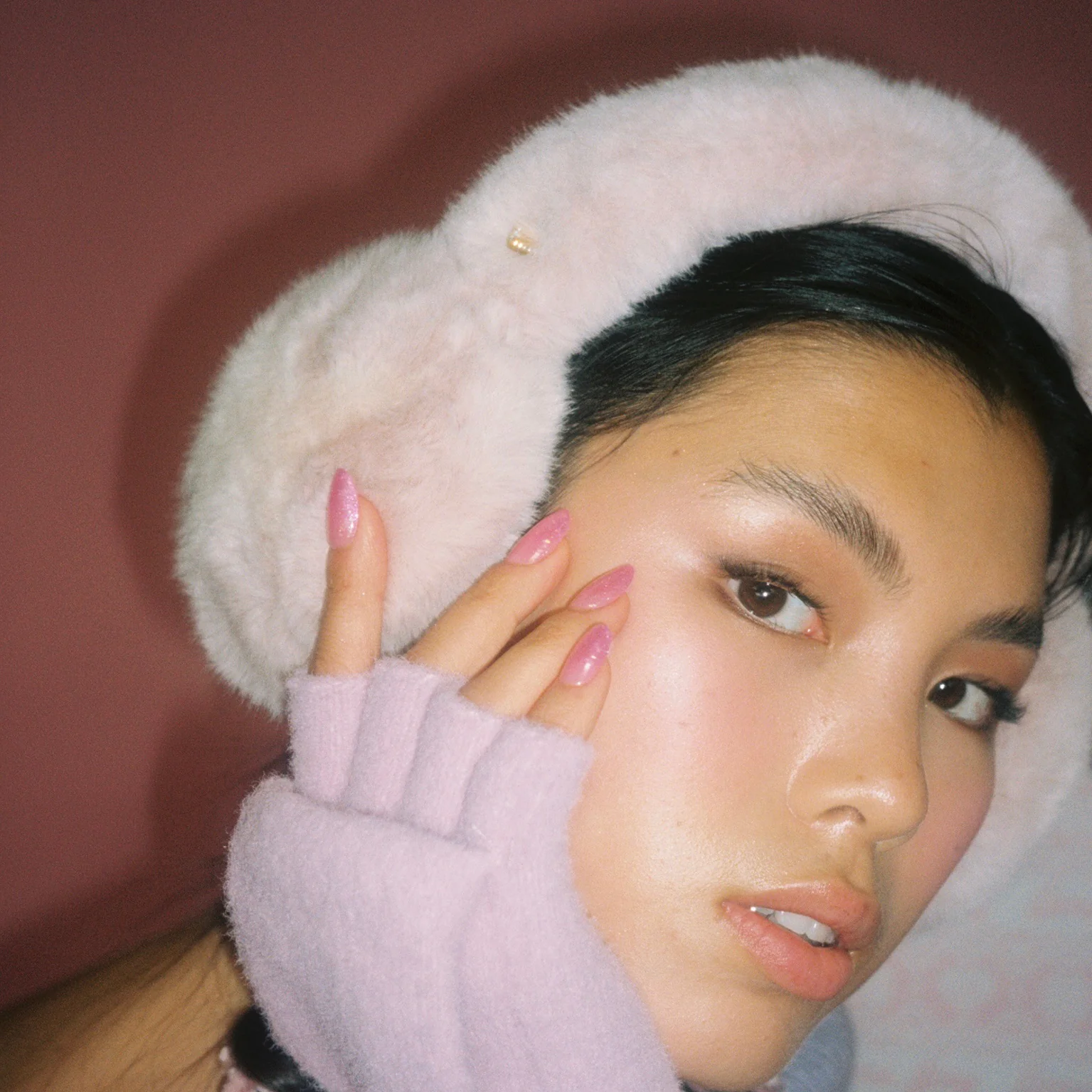 Sugar Muffs in Frosted Pink - Image 3